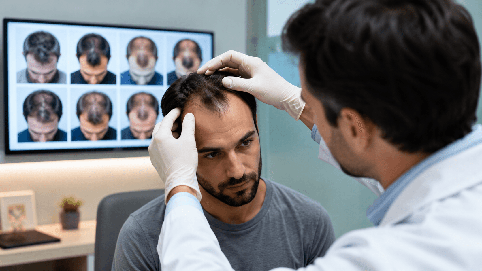 Imagen de apoyo para Alopecia masculina: causas frecuentes, grados y opciones de tratamiento
