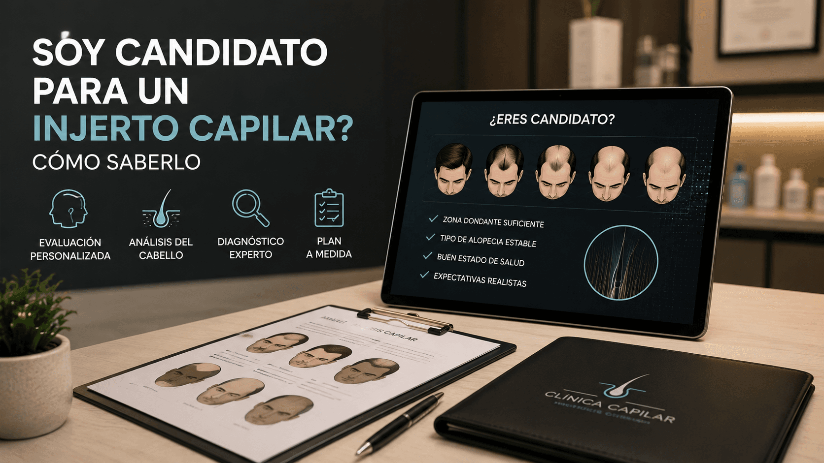 Imagen de apoyo para ¿Soy candidato para un injerto capilar? Cómo saberlo