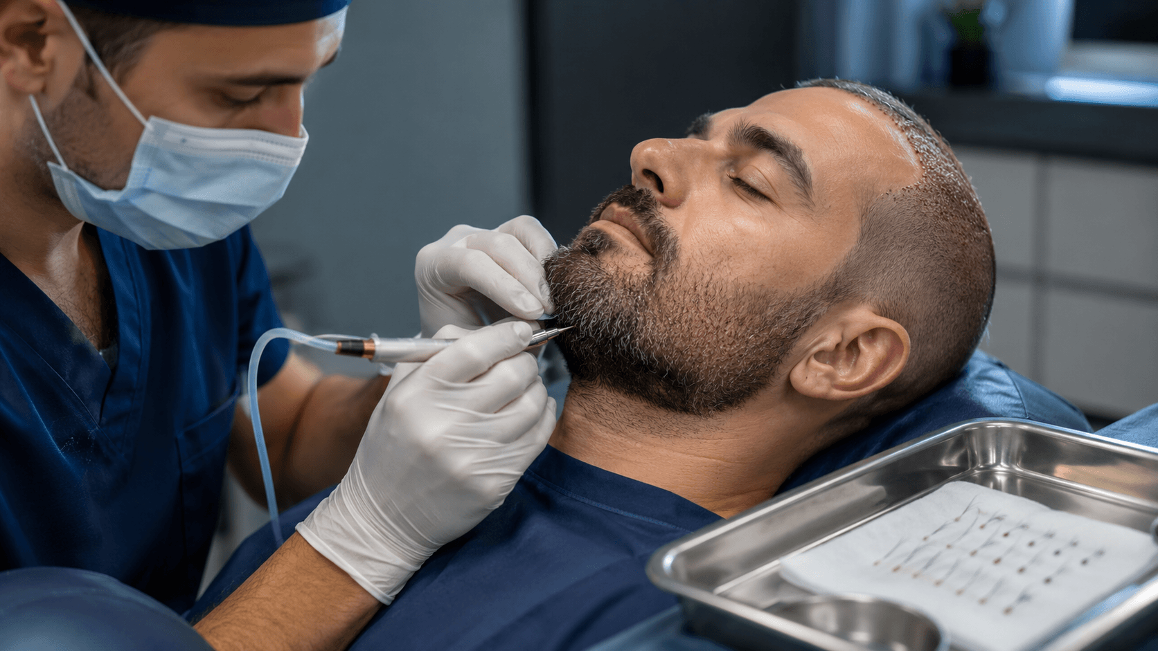 Imagen de apoyo para Injerto capilar con técnica BHT: extracción de pelo corporal